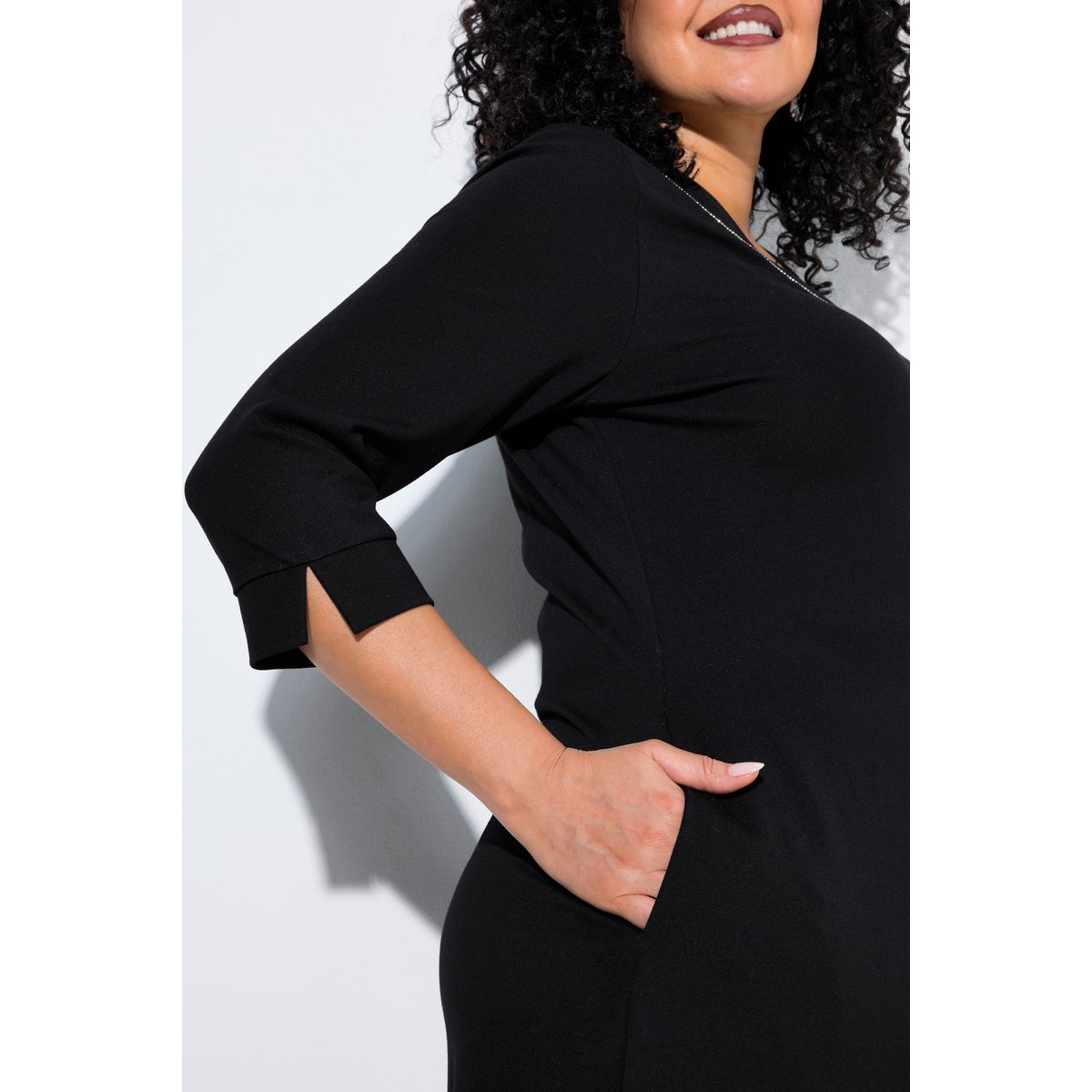 Robe point de Rome noir, ULLA POPKEN