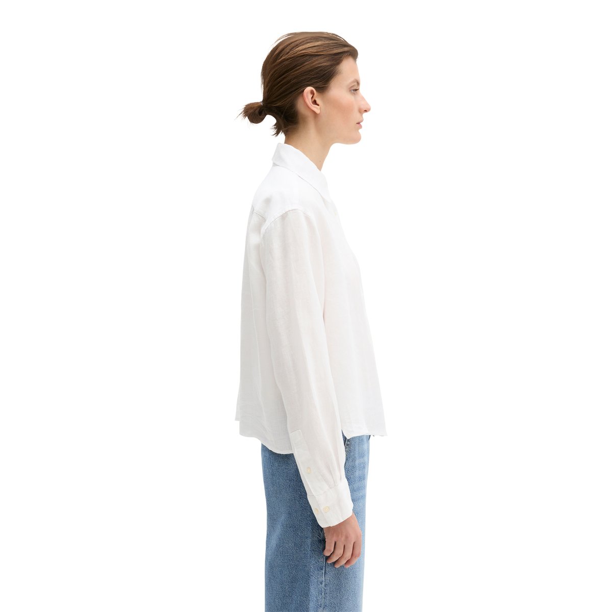 Blouse en lin regular avec fonction de refroidissement naturel blanc, MARC O'POLO