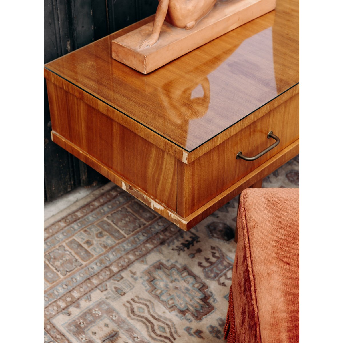 Coiffeuse en bois Louise N°152 - Bon état bois, DEBONGOUT