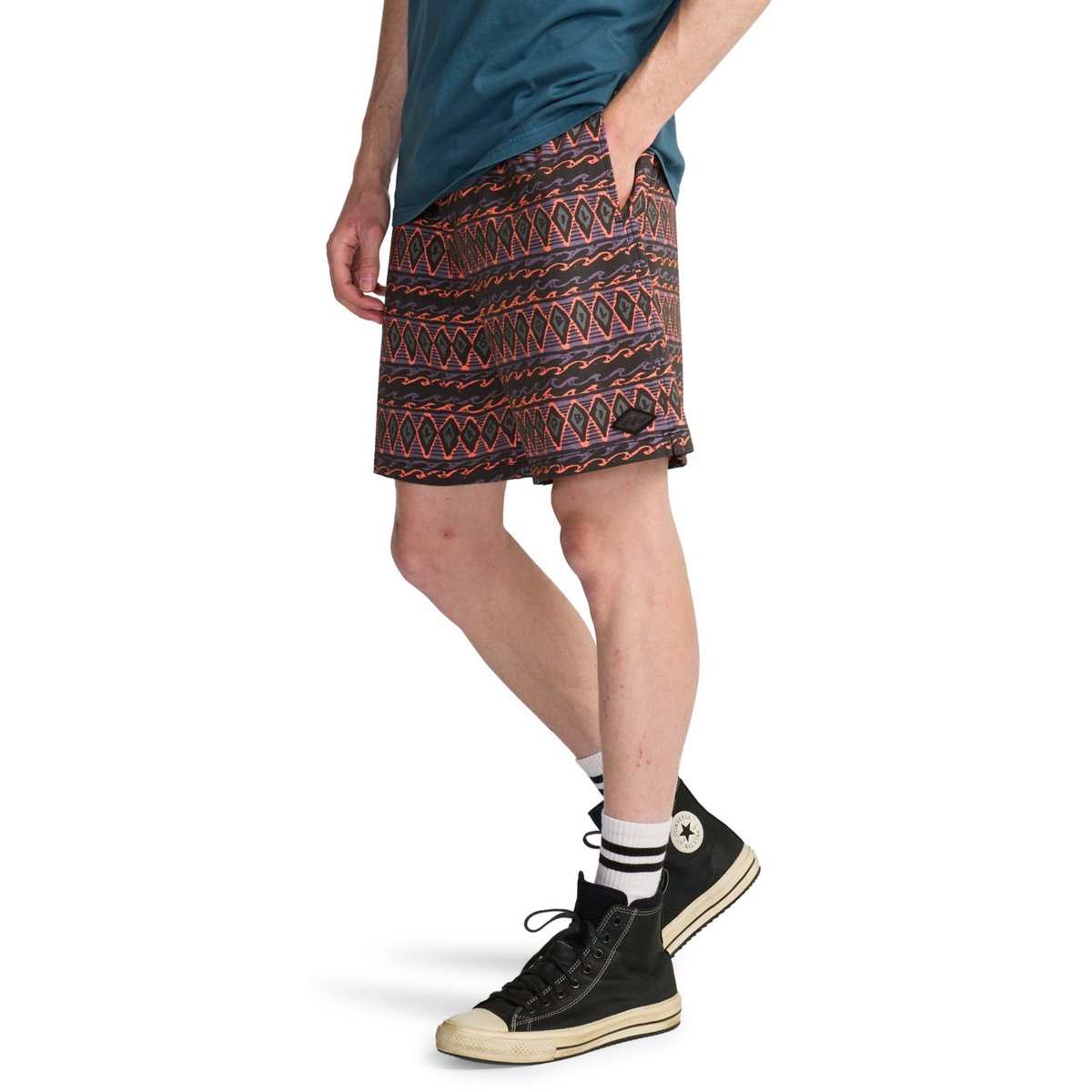 Short de bain WASTED TIMES LAYBACK bleu black print, BILLABONG