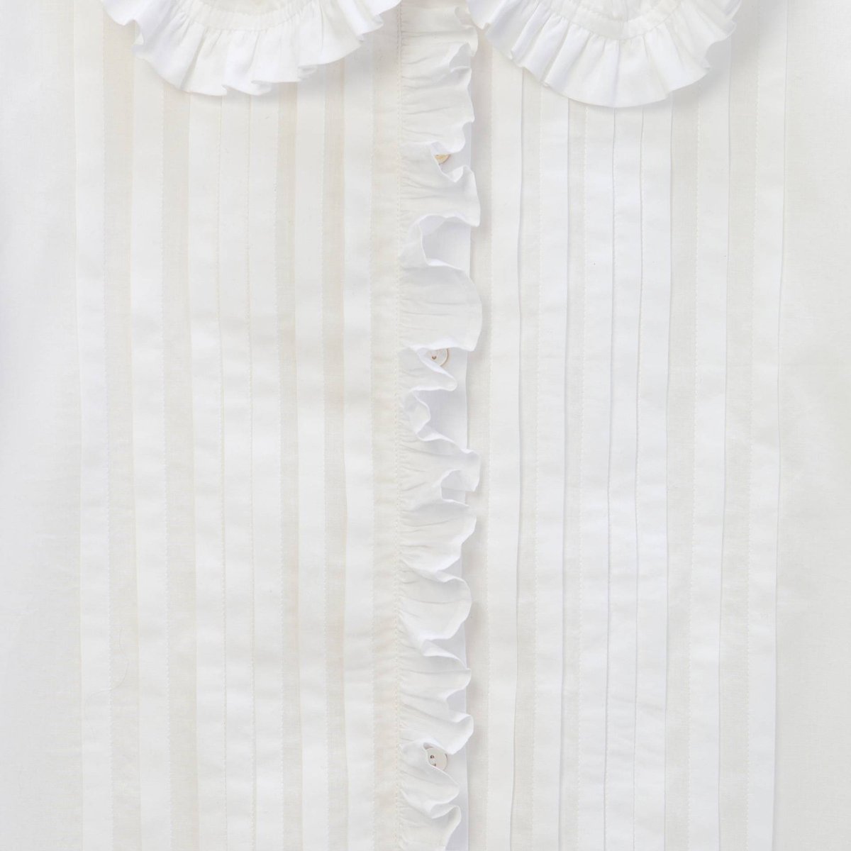 Chemise manches longues unie en coton BIO GOTS ecru, MONOPRIX