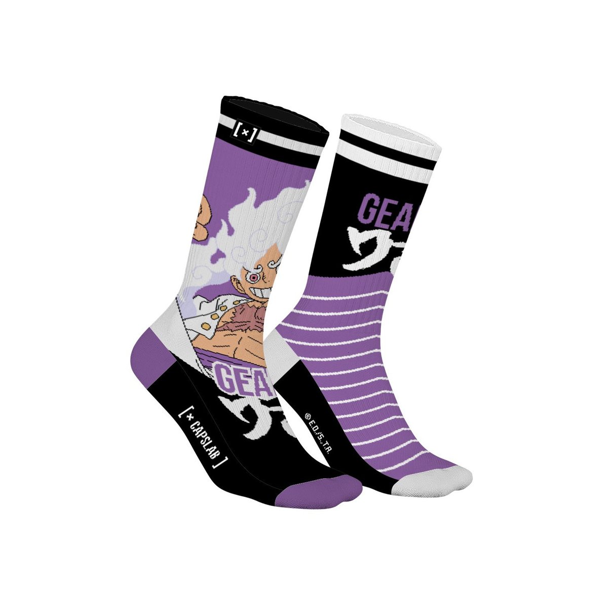 Chaussette Coton One Piece violet/noir/blanc, CAPSLAB