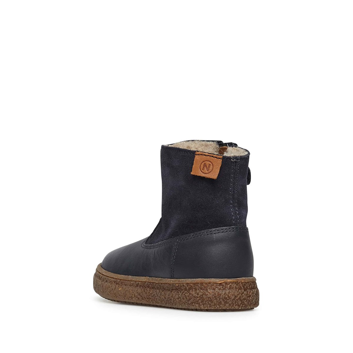 Bottines en cuir et suède ALPINA marine, NATURINO