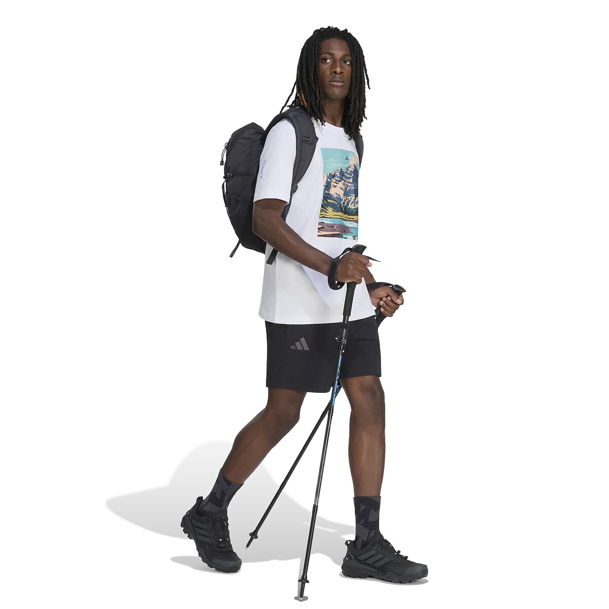 T-shirt de randonnée, TERREX blanc, adidas Performance