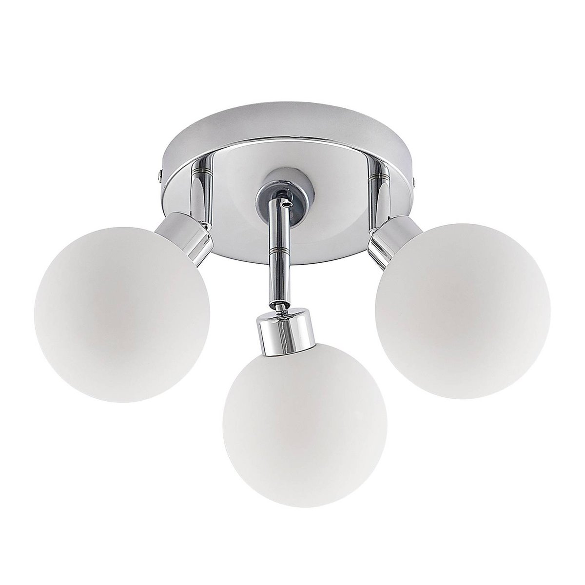 Plafonnier en métal moderne, Zaniba chrome, LINDBY