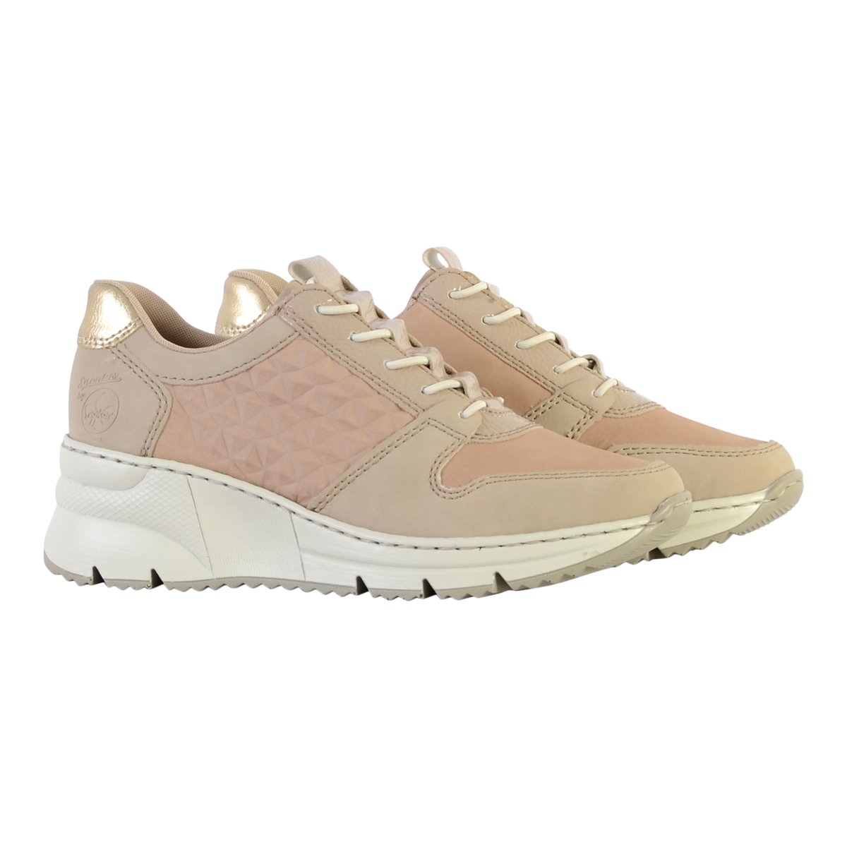 Basket Cuir Morelia beige, RIEKER