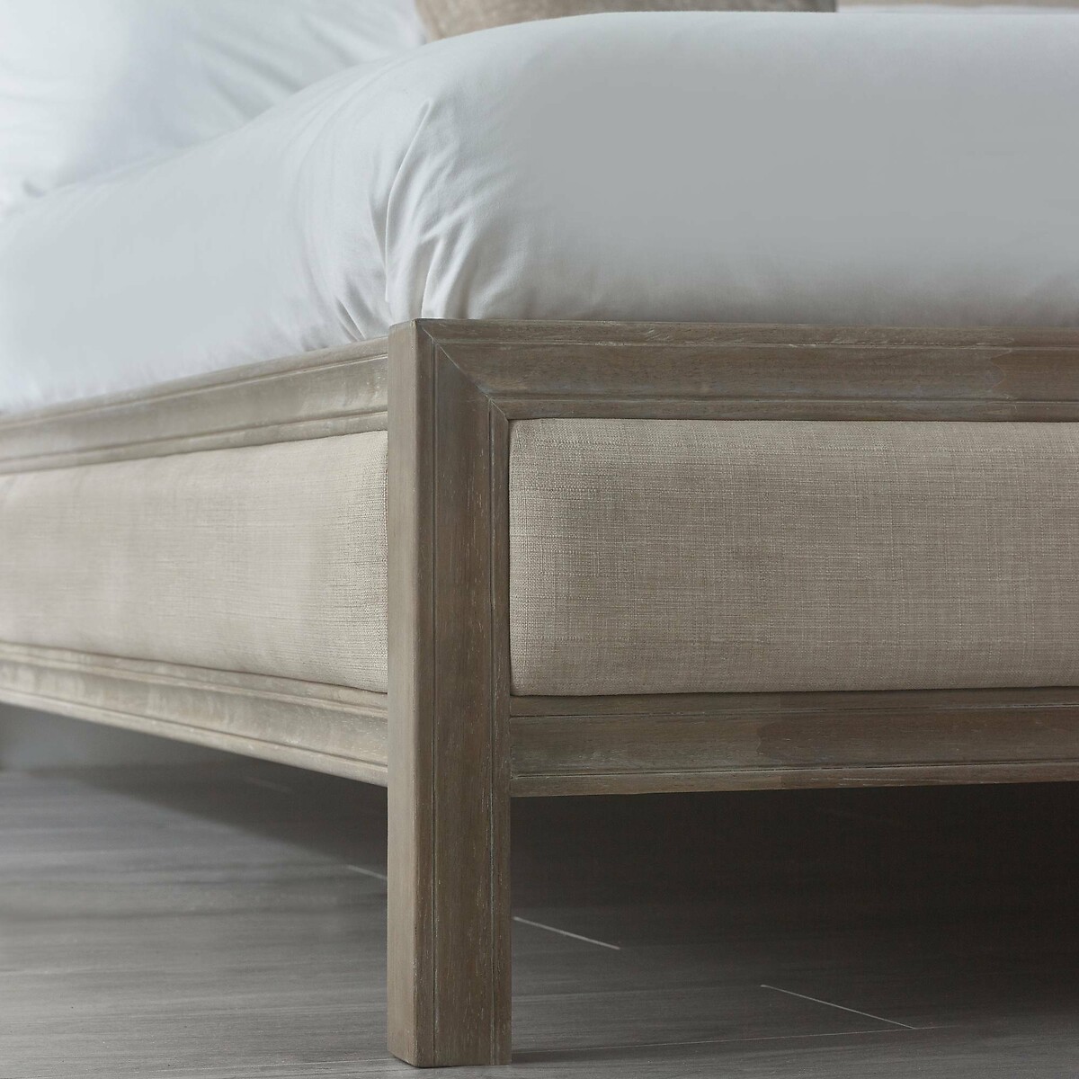 Sophie French Antique Linen & Limed Oak Bed ivory, SO'HOME