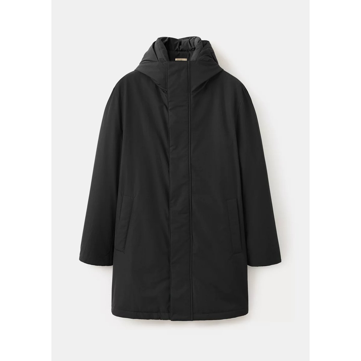 PARKA MÉLANGE COTON DÉPERLANT noir, MANGO MAN