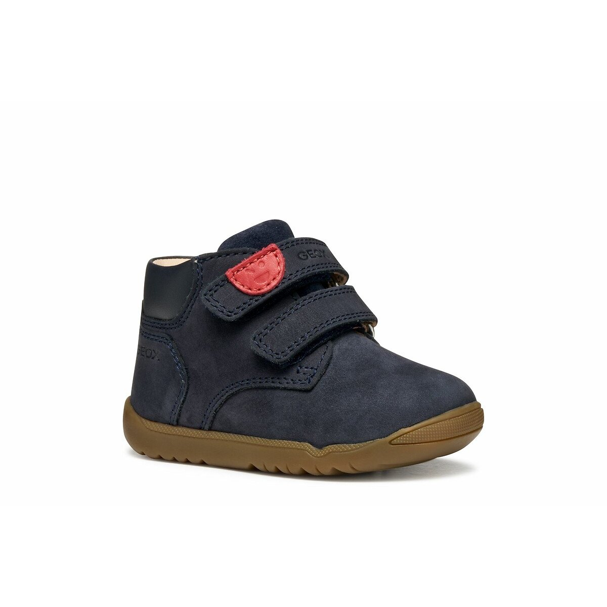 Kids Macchia First Steps Trainers in Leather with Touch 'n' Close Fastening navy blue, GEOX