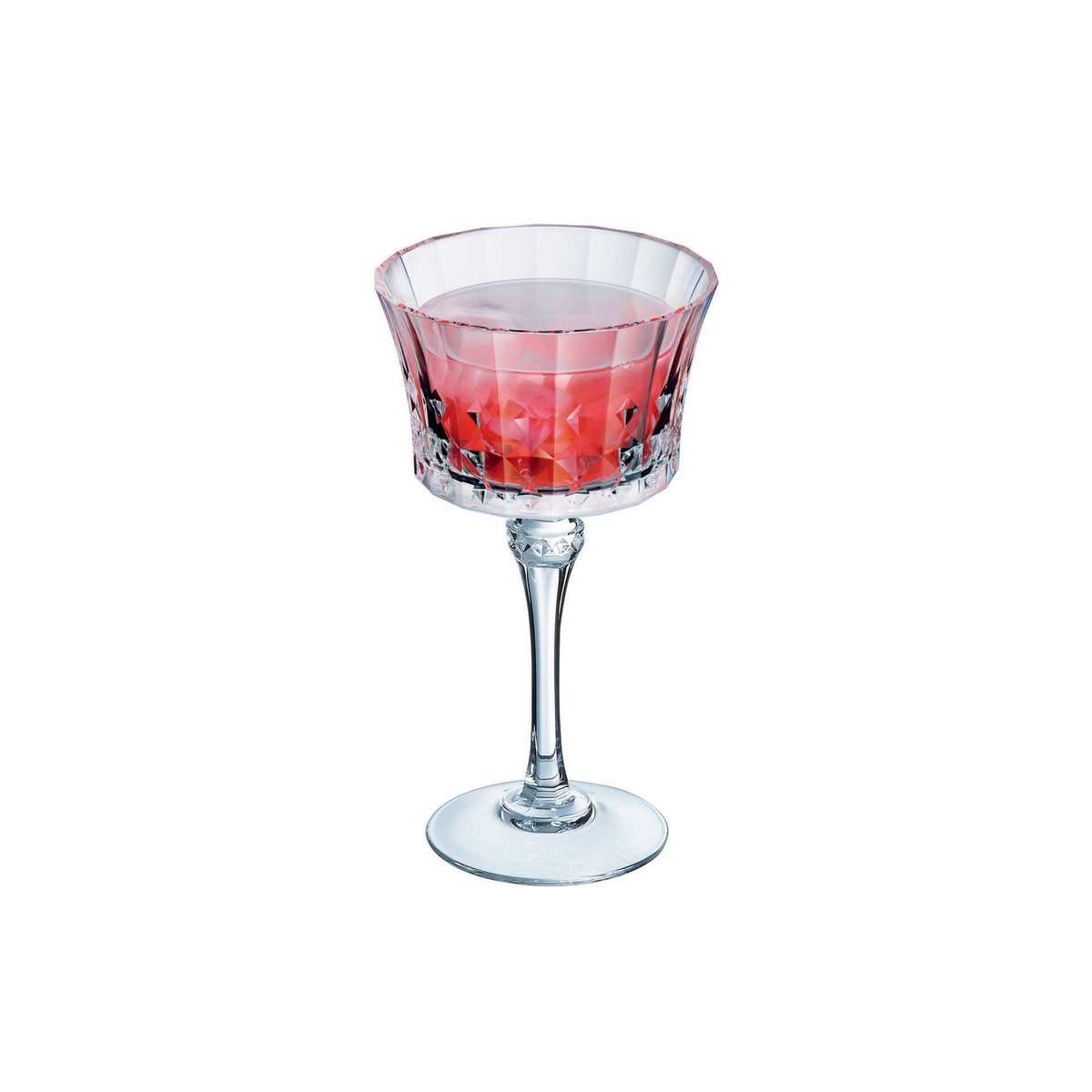 4 coupes à champagne 23 cl -LADY DIAMOND transparent, CRISTAL D ARQUES
