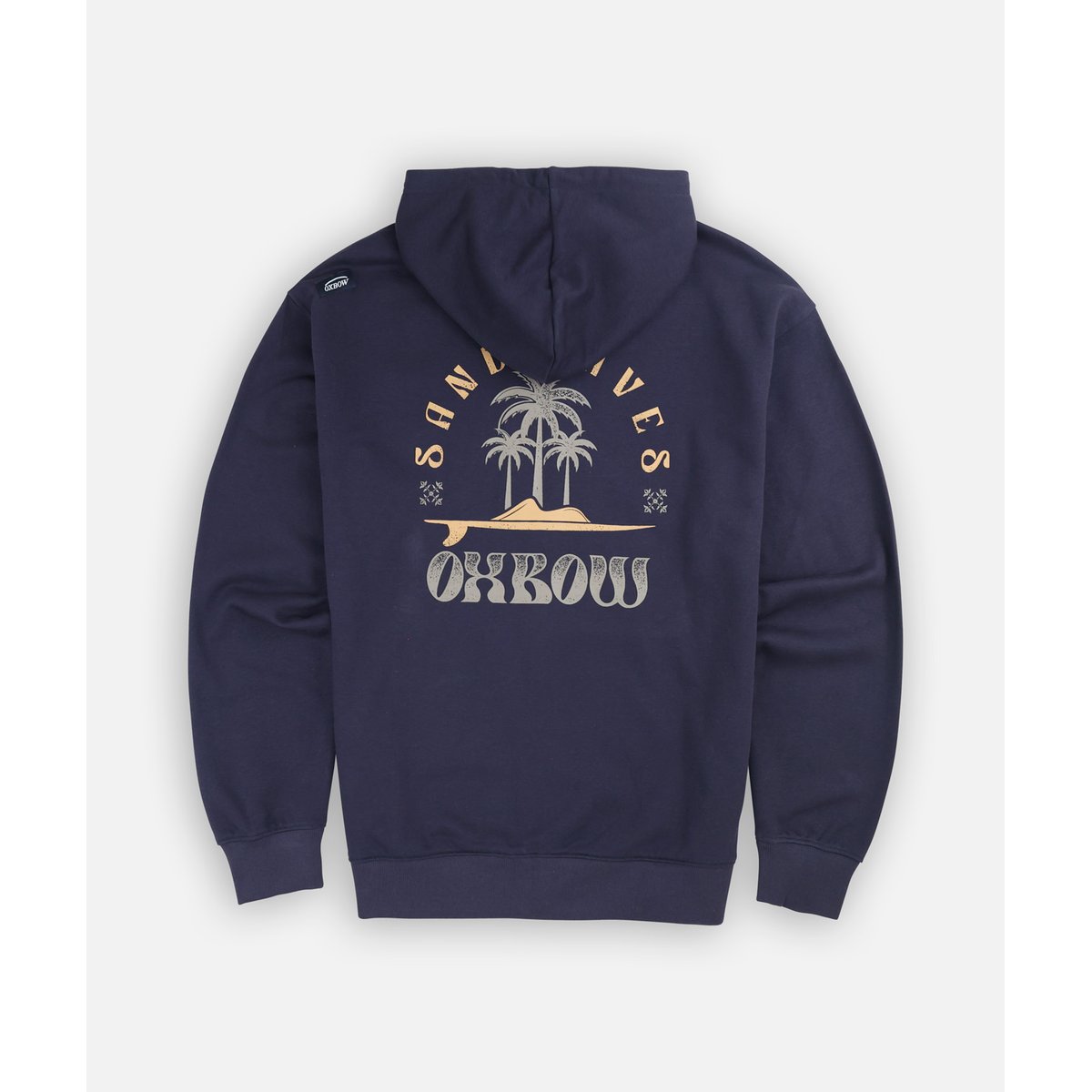 Sweat capuche zippé SANDWAVES deep marine, OXBOW