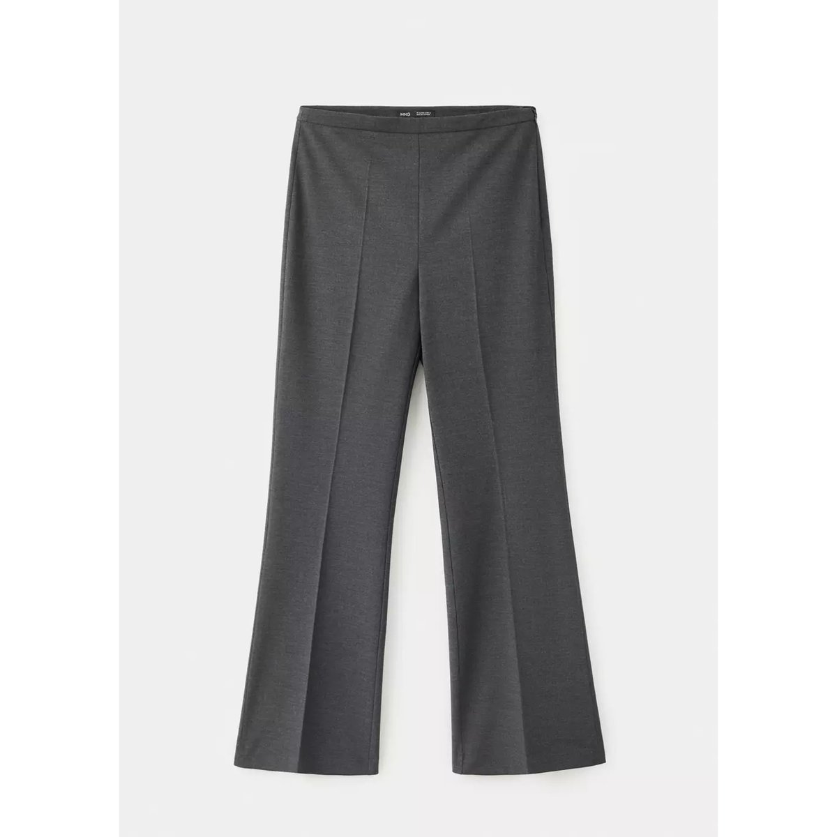 Pantalon flare à rayures avec pli marqué gris, MANGO