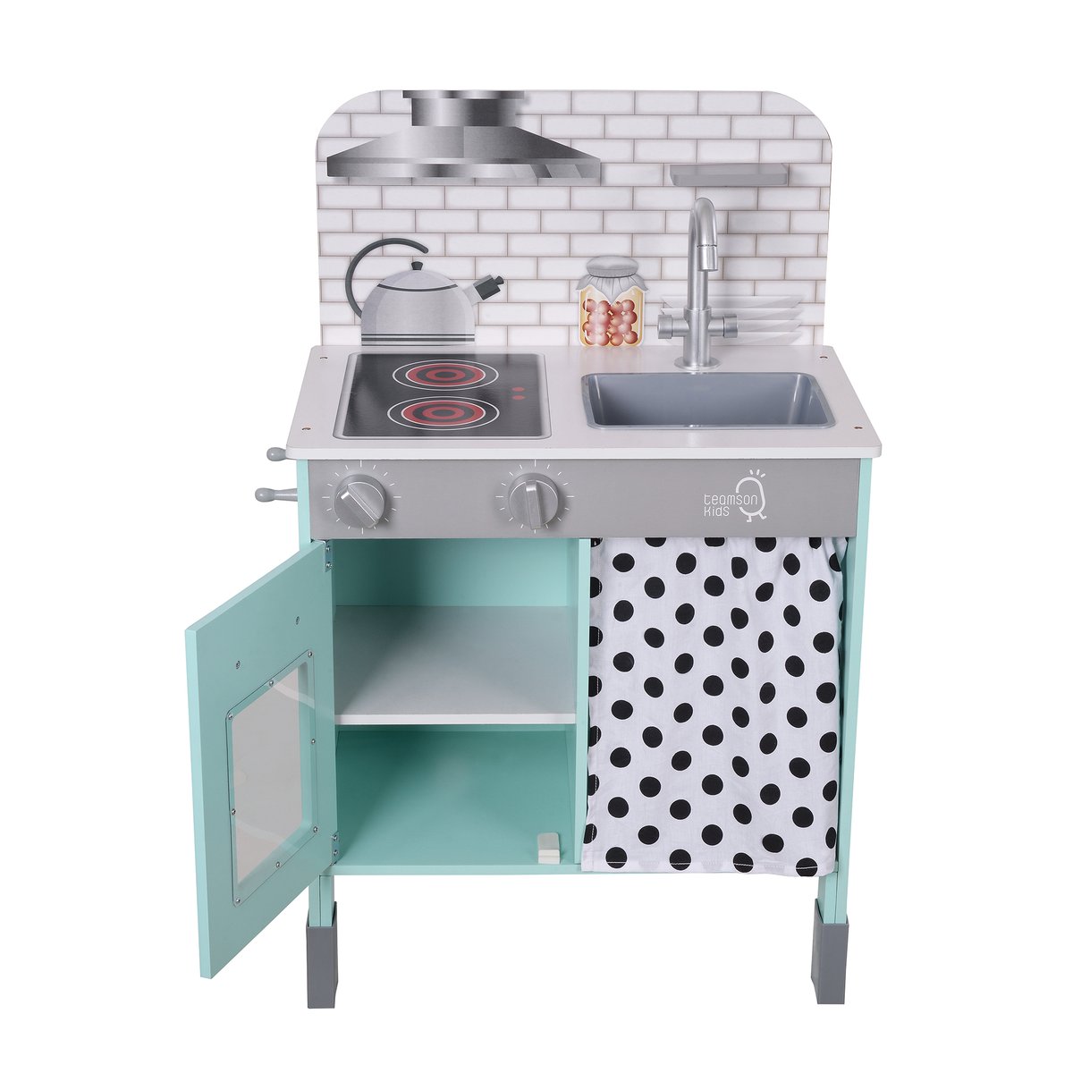 Cuisine Enfant Bois Hauteur Réglable PHILLY bleu, TEAMSON KIDS