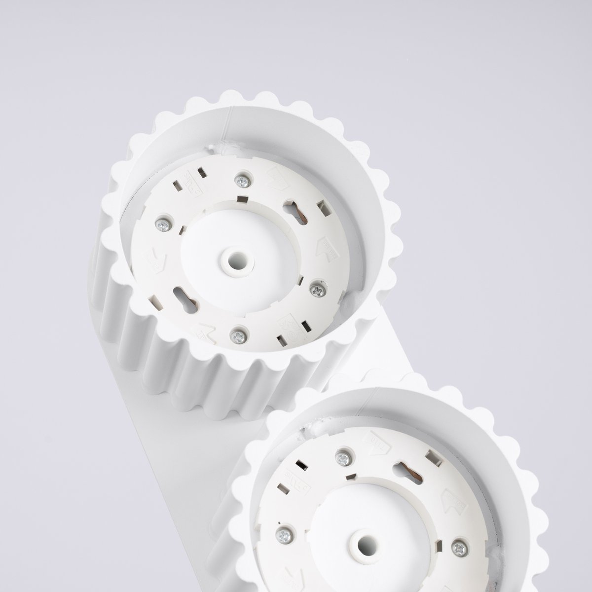 Plafonnier Aluminium Blanc Gx53 2 Aura blanc, EDEN