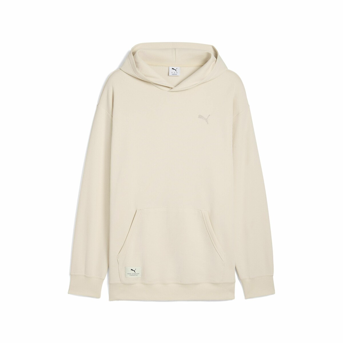 Sweat à capuche double matière crème, PUMA