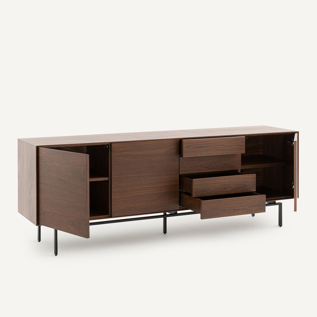 Credenza con impiallacciatura in noce, Oreko noce, AM.PM
