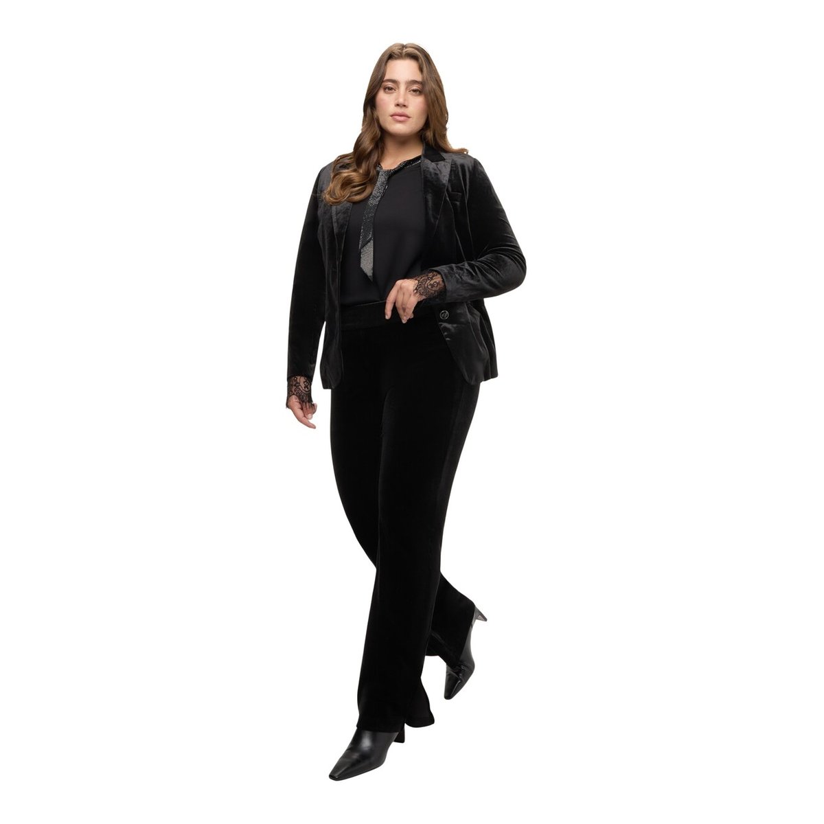 Pantalon évasé noir, FIORELLA RUBINO