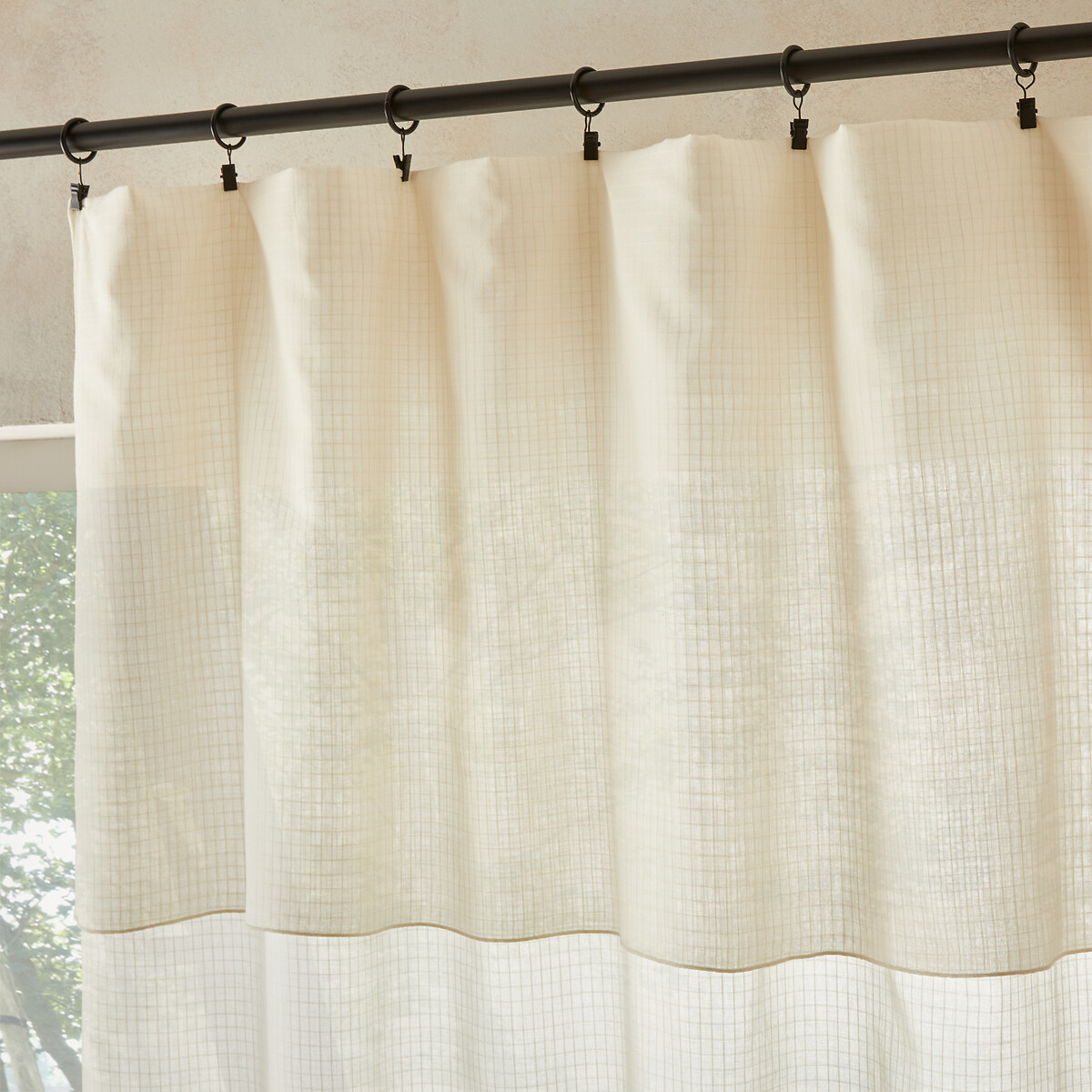 Voilage en voile de coton, VARKALA blanc, AM.PM