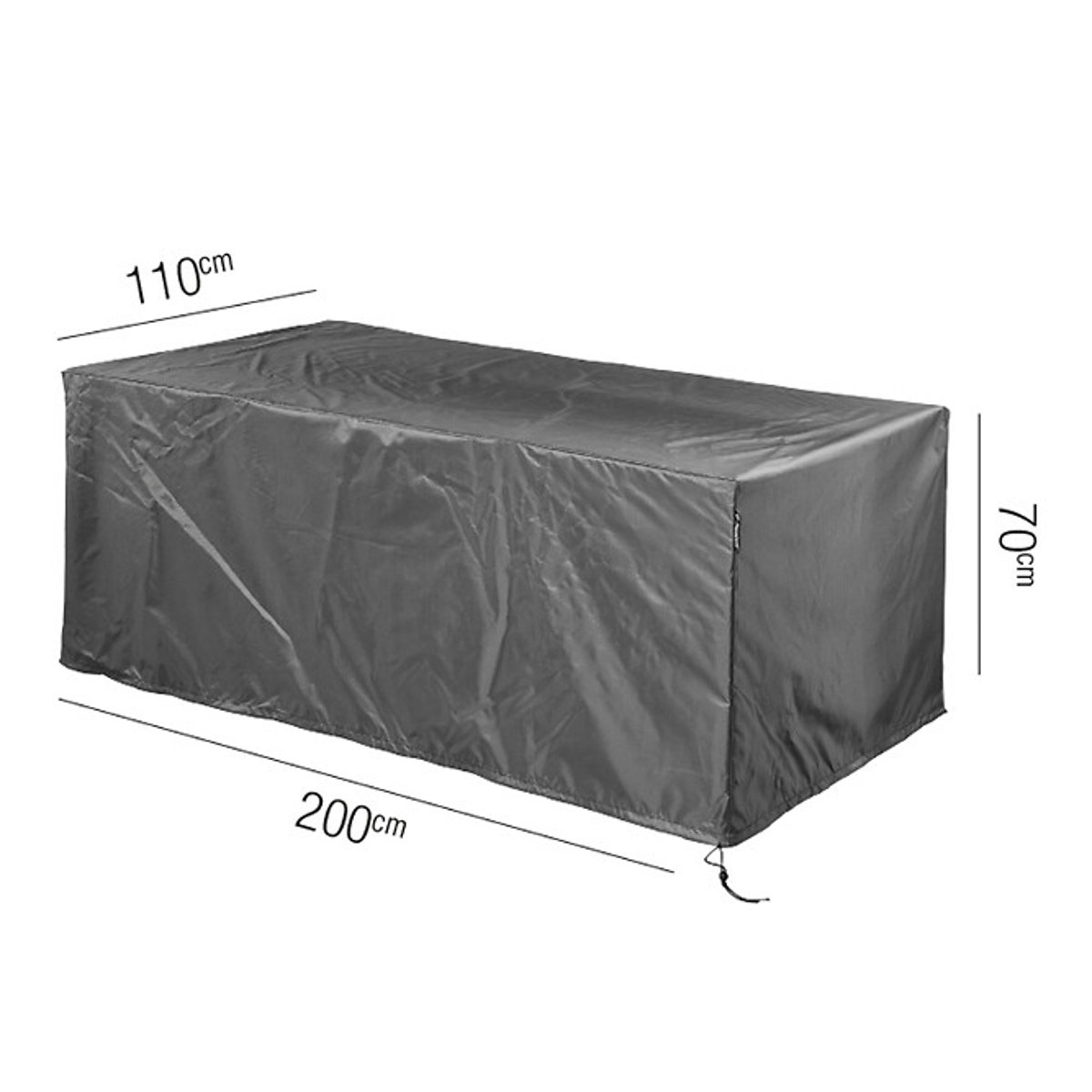 Garden Table Cover 200x110x70cm grey, AEROCOVER
