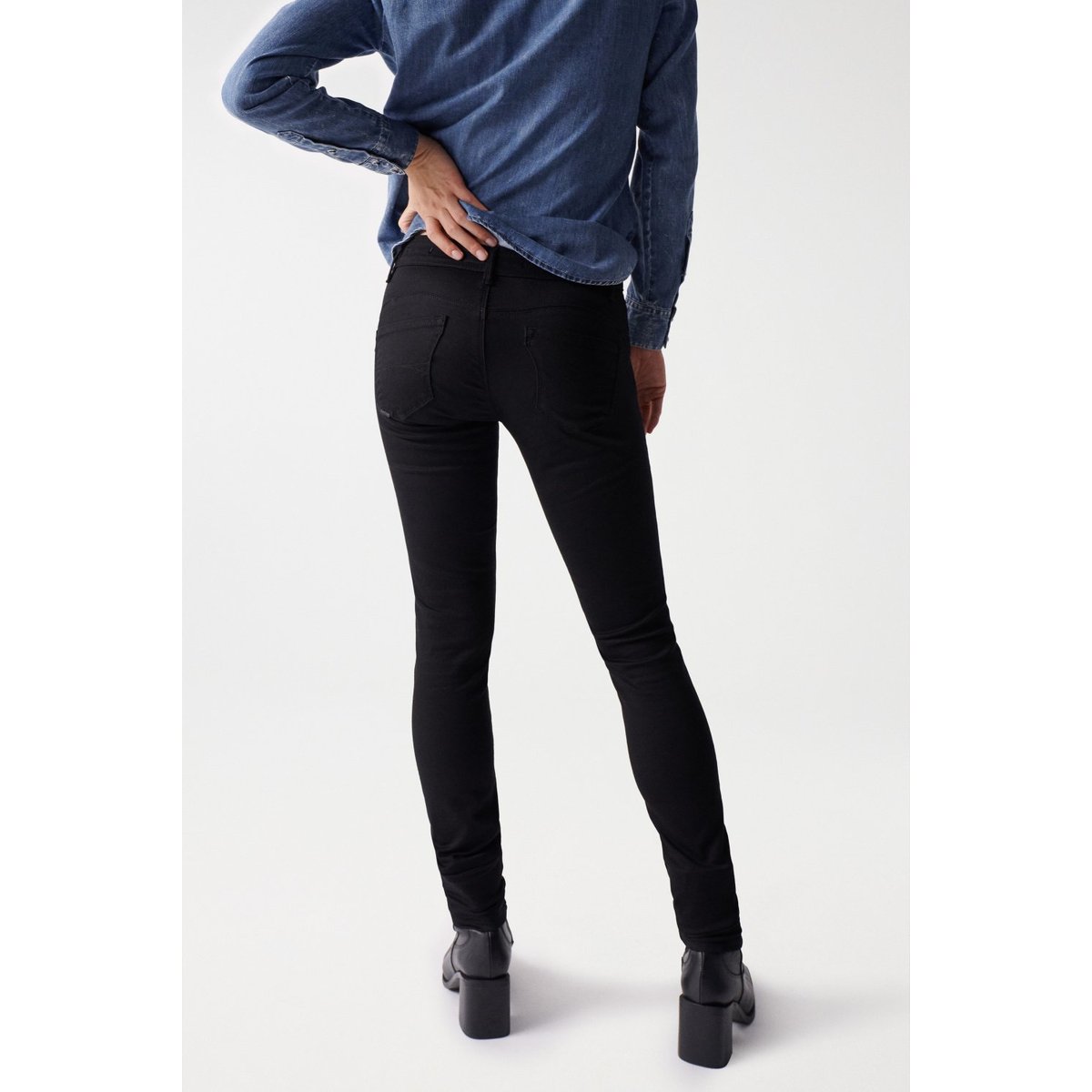 JEAN WONDER PUSH UP SKINNY noir, SALSA JEANS