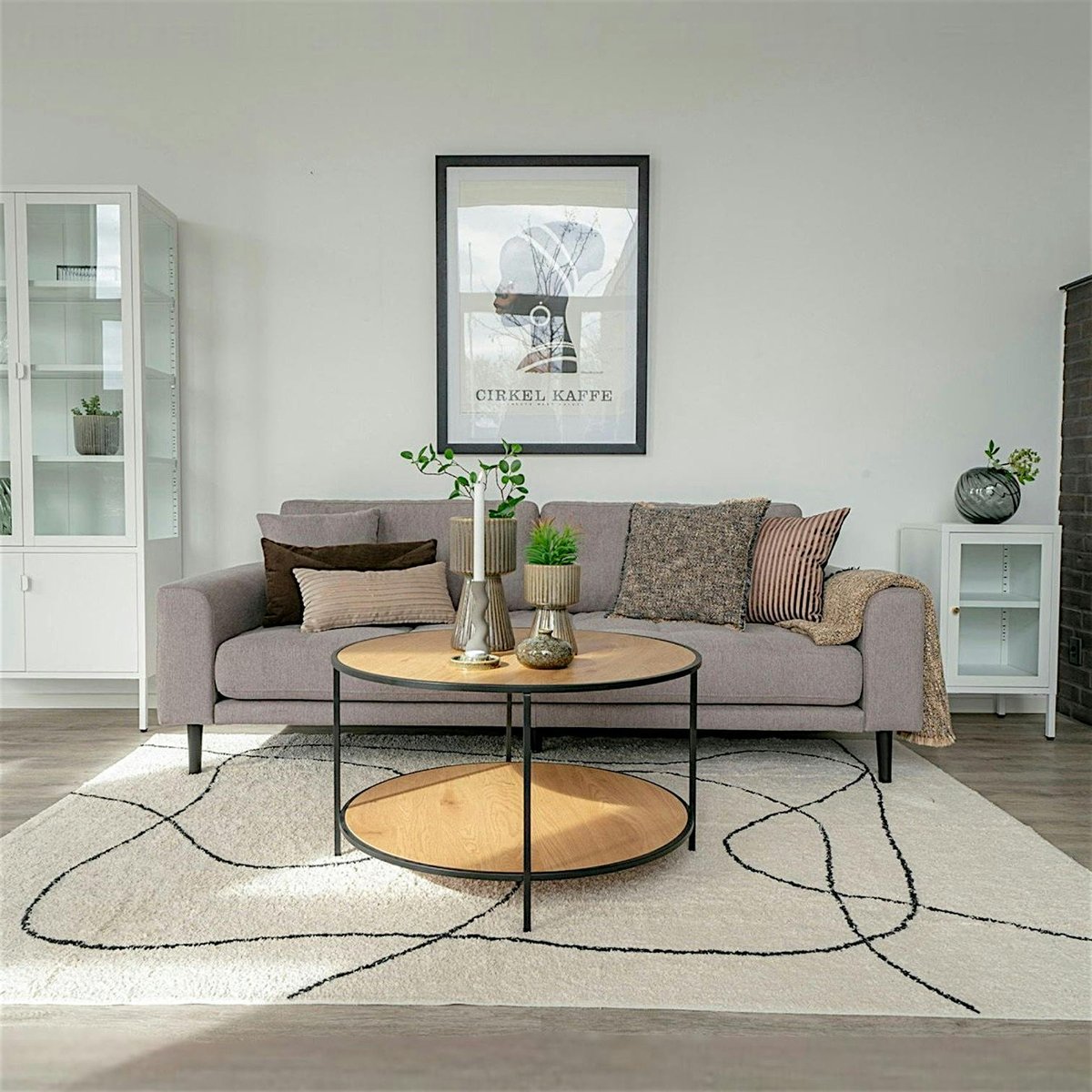 Table basse ronde double plateau VARDE chêne, PIER IMPORT