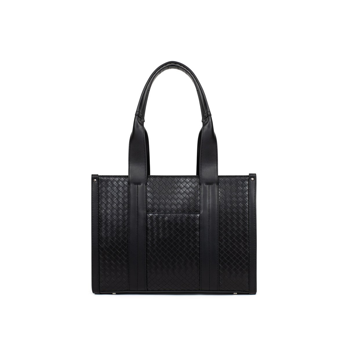 Sac porté épaule 2 anses NILA noir, HEXAGONA