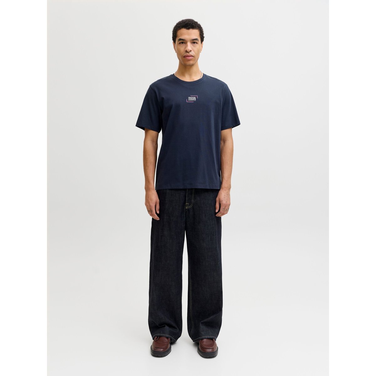 T-shirt manches courtes bleu marine, JACK & JONES