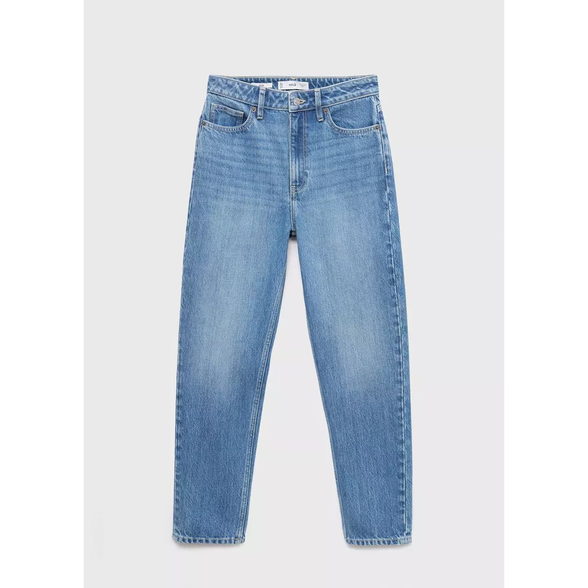 Jean Mom2000 mom taille haute bleu moyen, MANGO
