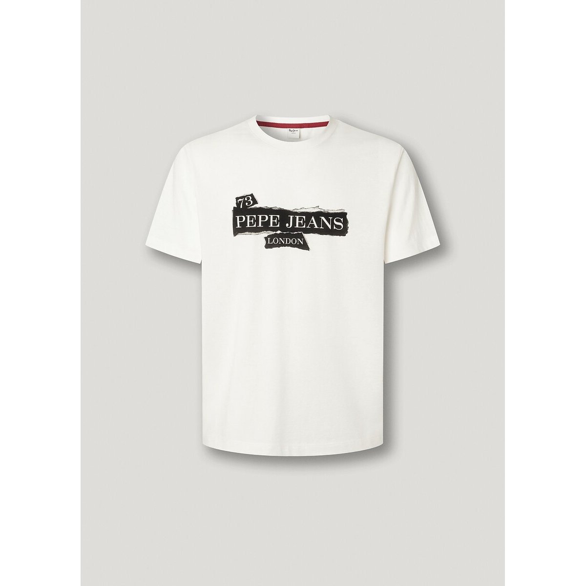 Griffin Logo T-Shirt with Short Sleeves white, PEPE JEANS