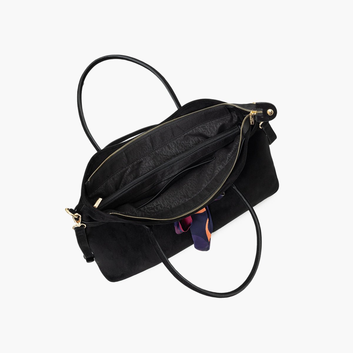 Grand sac shopper Tivaline noir,doré, LOLLIPOPS