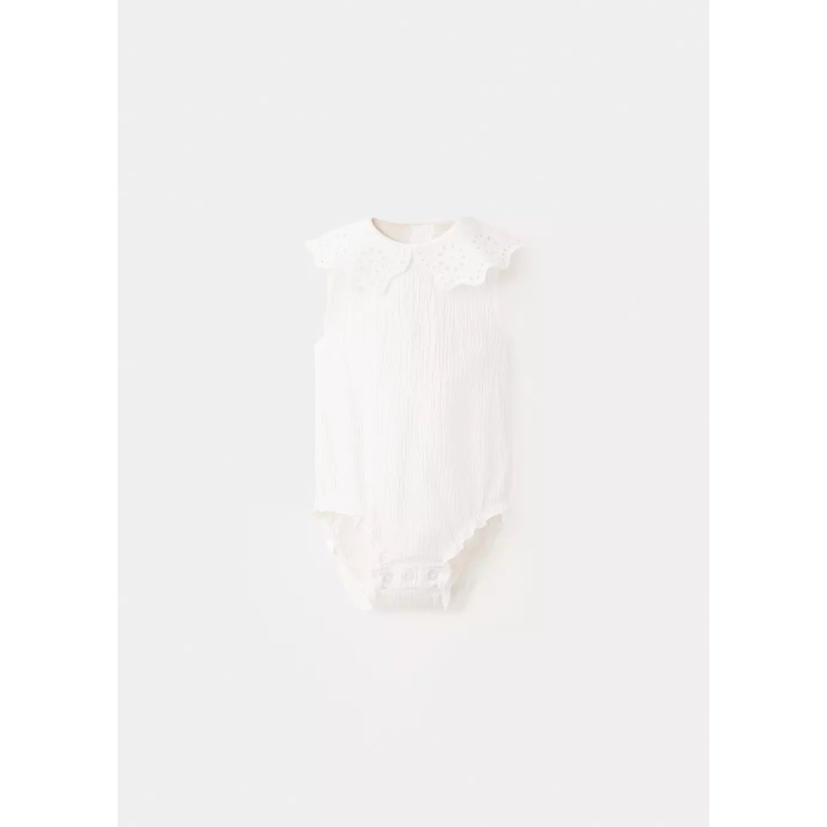 Body coton col babydoll blanc cassé, MANGO BABY