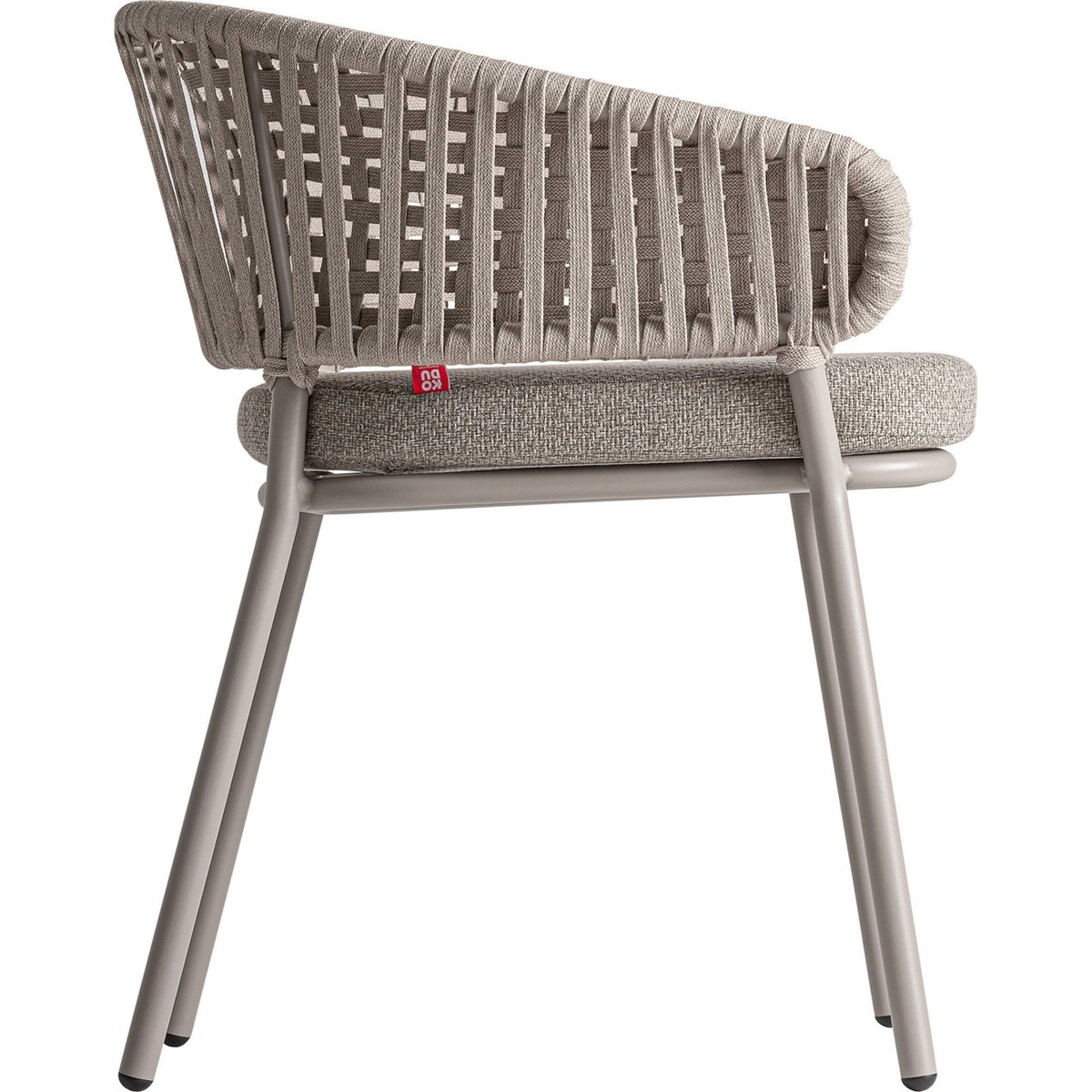 Chaise en aluminium collection S.LENK taupe, RECOLLECTION