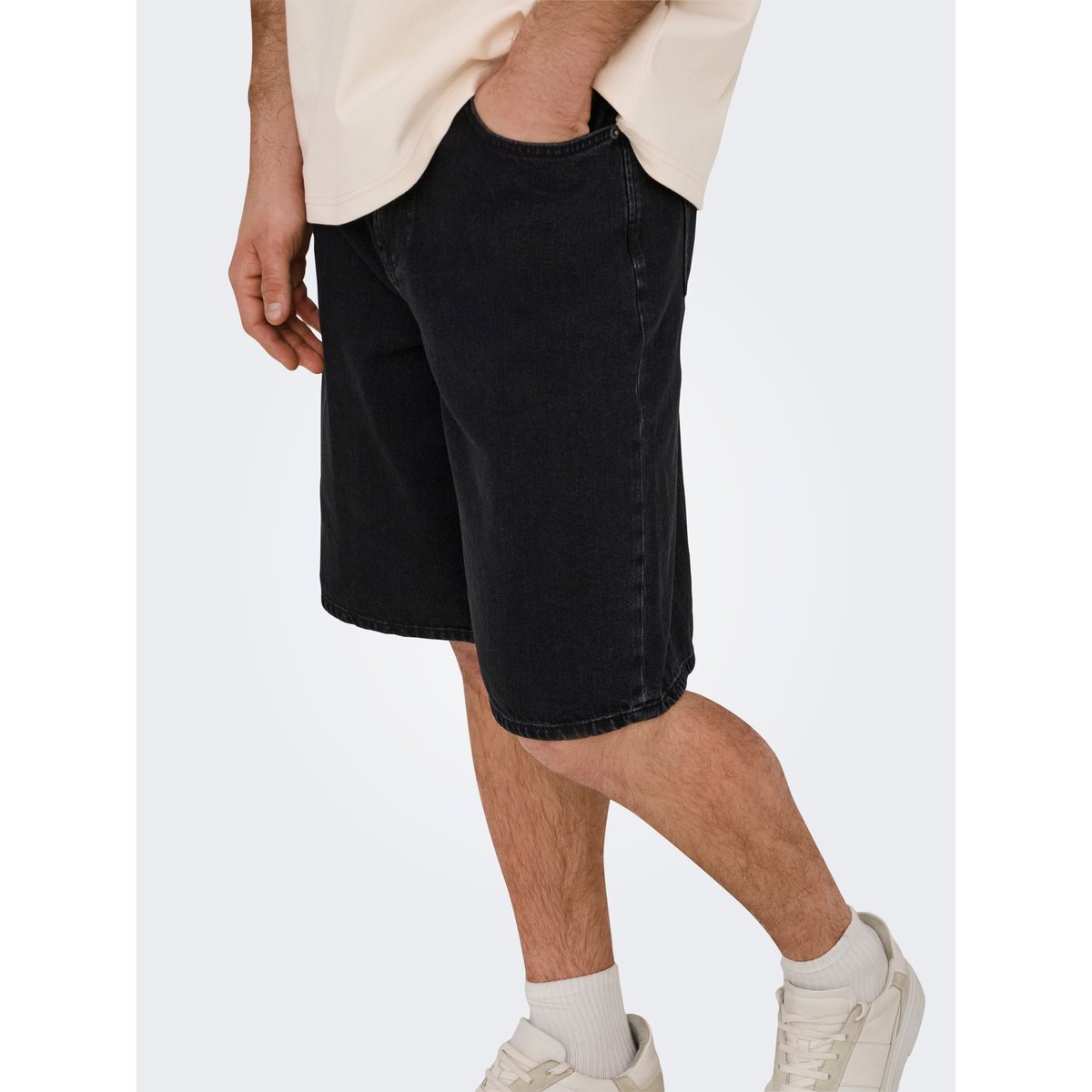 Short En Denim noire - washed black 1, ONLY & SONS