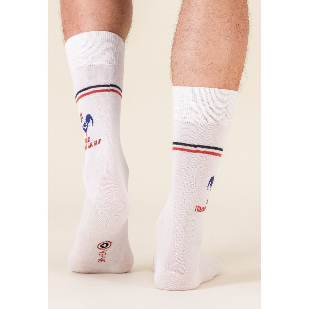 Lot de 2 chaussettes en coton Robuste fier comme un slip marine, LE SLIP FRANCAIS