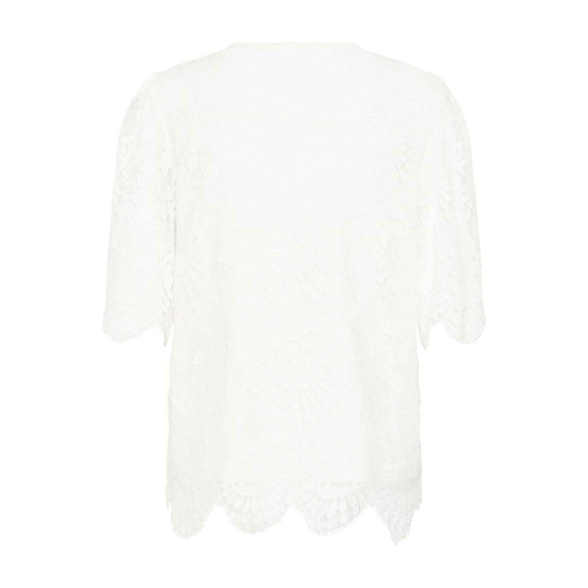 Blouse à manches courtes blanc spring gardenia, CULTURE