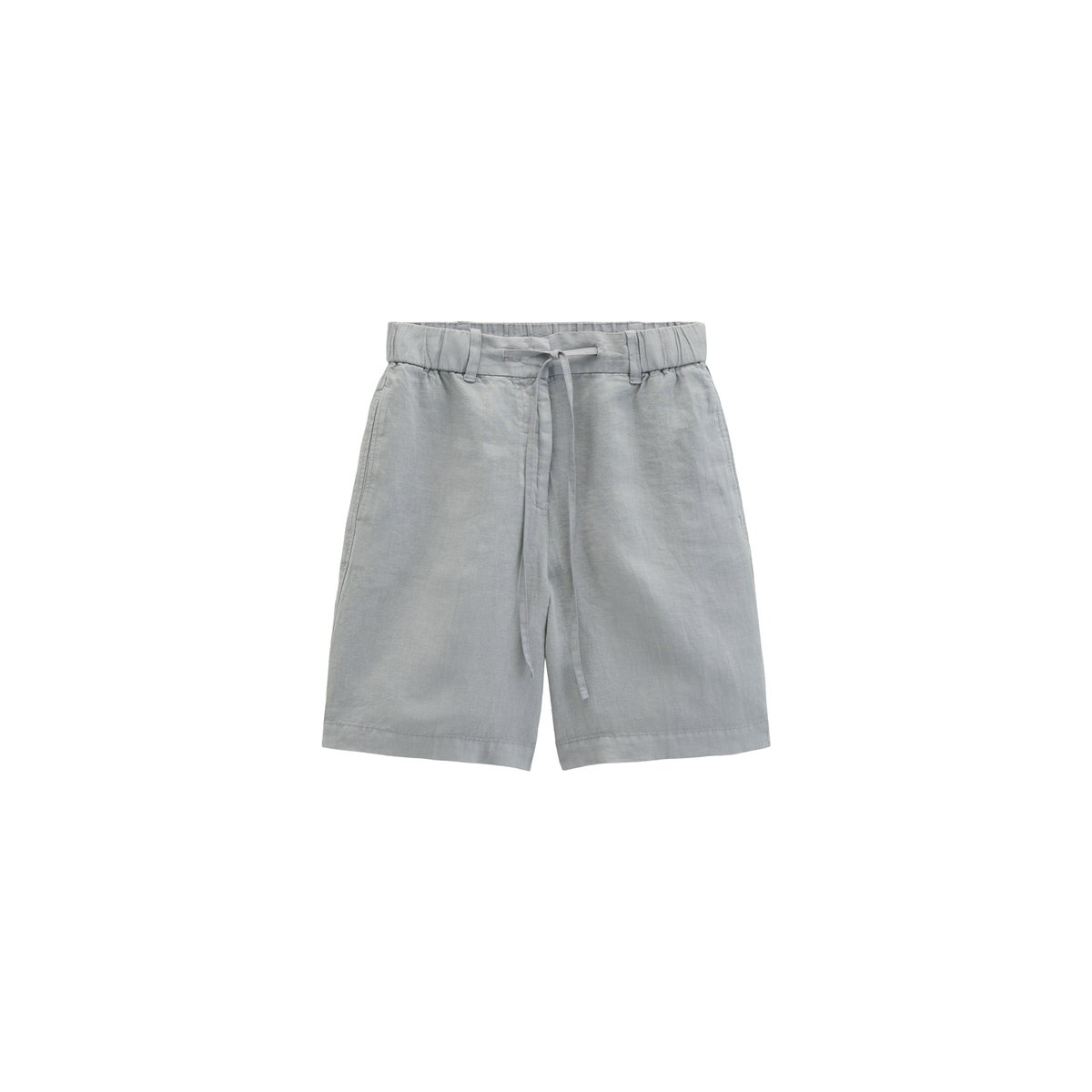 Short en lin relaxed avec ceinture élastique gris, MARC O'POLO