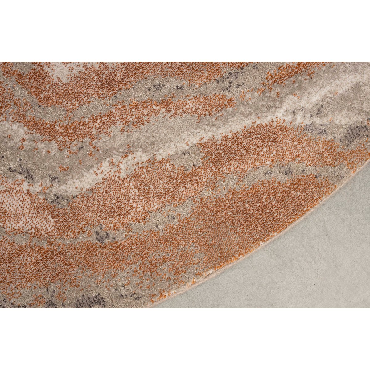 Tapis rond en tissu multicolore SOLAR gris, ZUIVER