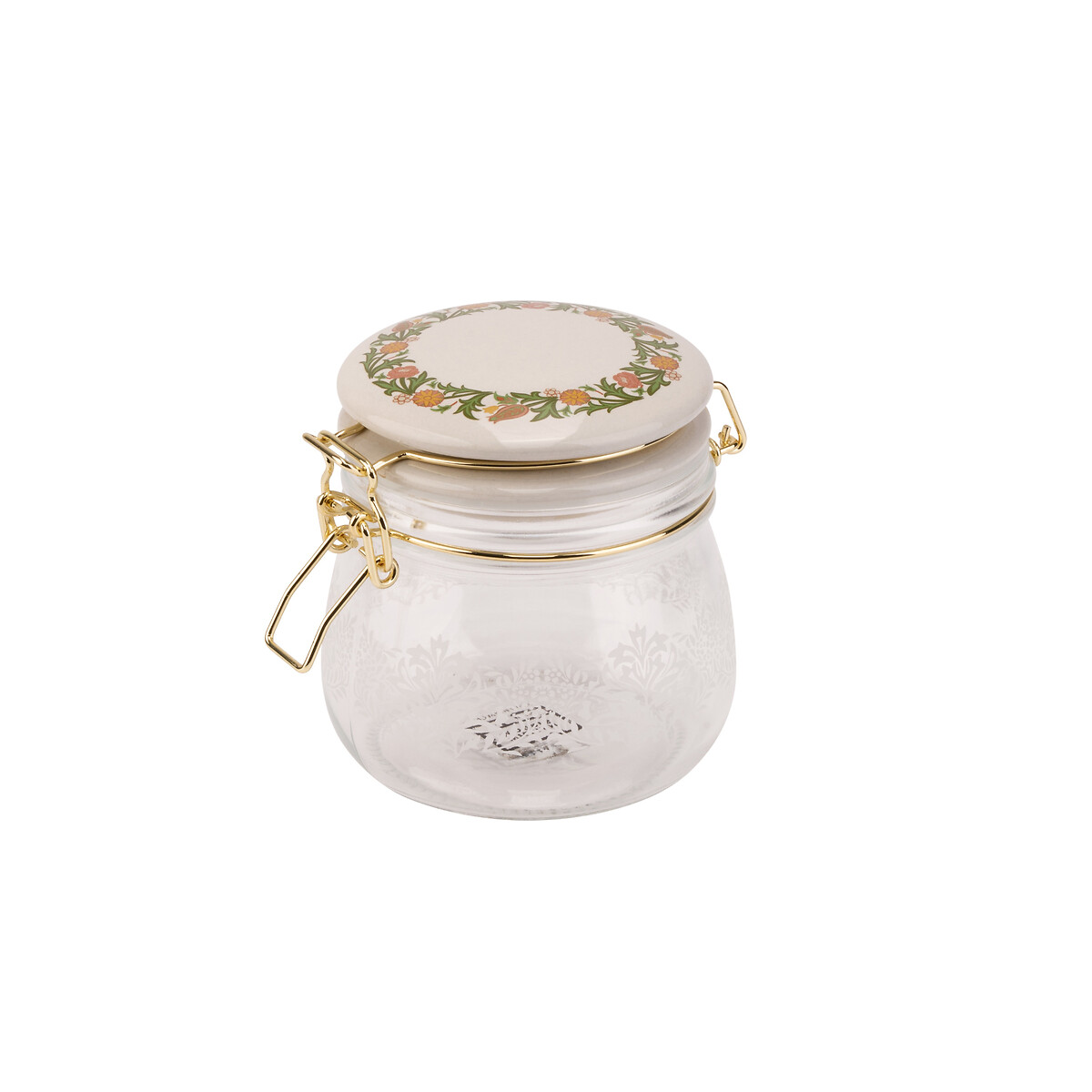 500ml Kitchen Garden Cliptop Glass Storage Jar multi-coloured, WILLIAM MORRIS AT HOME