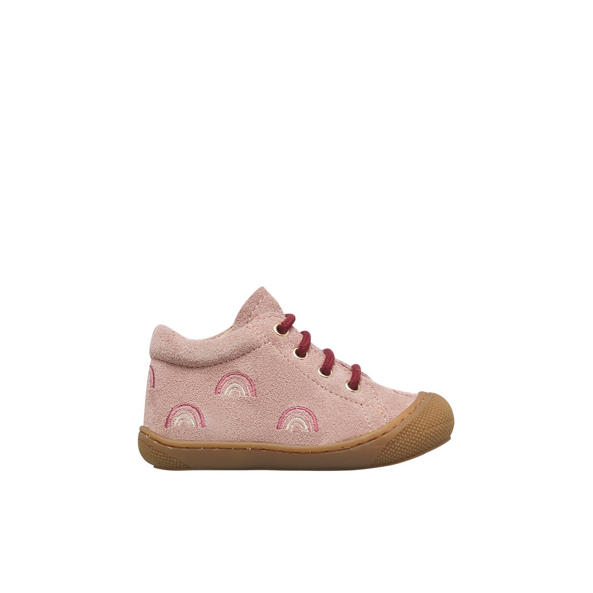 Chaussures premiers pas en suède COCOON EMBR.RAINBOW rose-violet, NATURINO