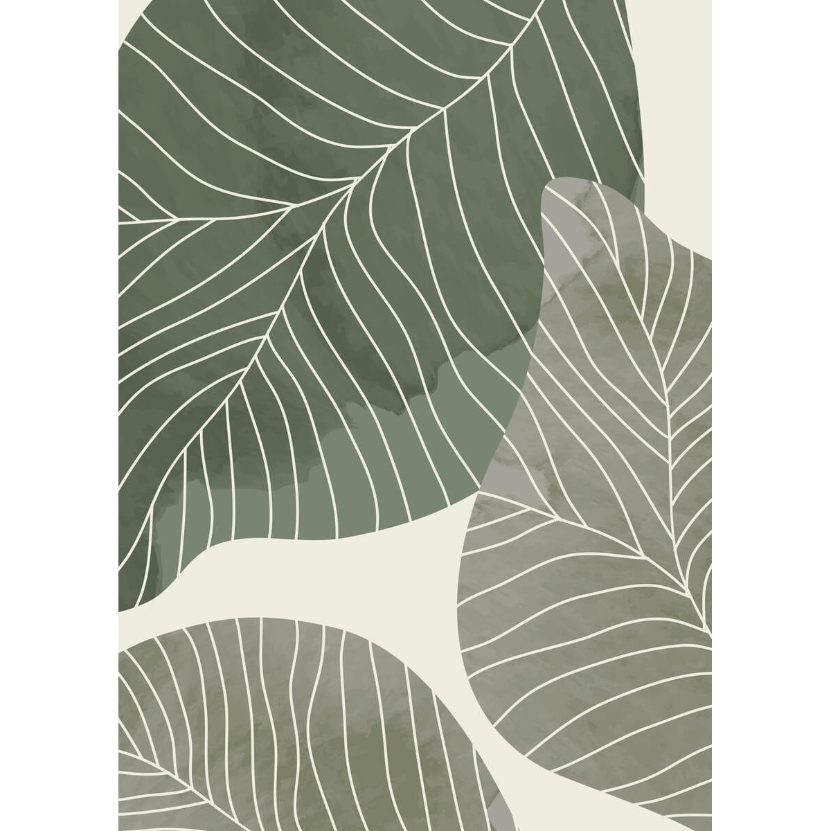 Tableau Mural Feuilles Vertes ILLUSTRATION tableau en verre synthétique, CEANOTHE