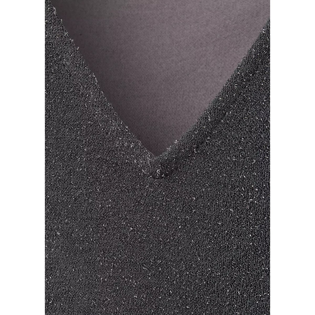 Body brillant col en V gris anthracite, MANGO TEEN