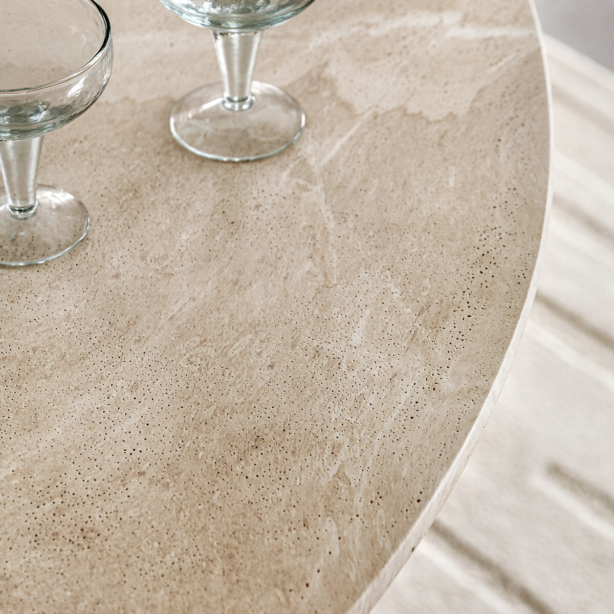 Pellan Round Travertine Finish Dining Table (Seats 4) travertine, SO'HOME