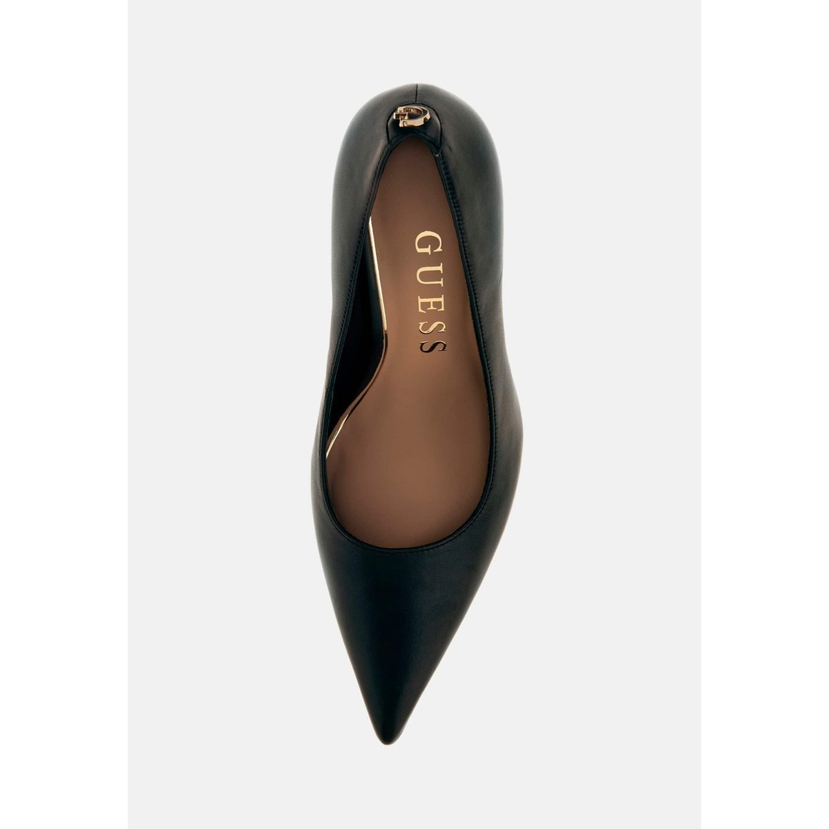 Escarpins En Cuir Véritable Prindy noir, GUESS