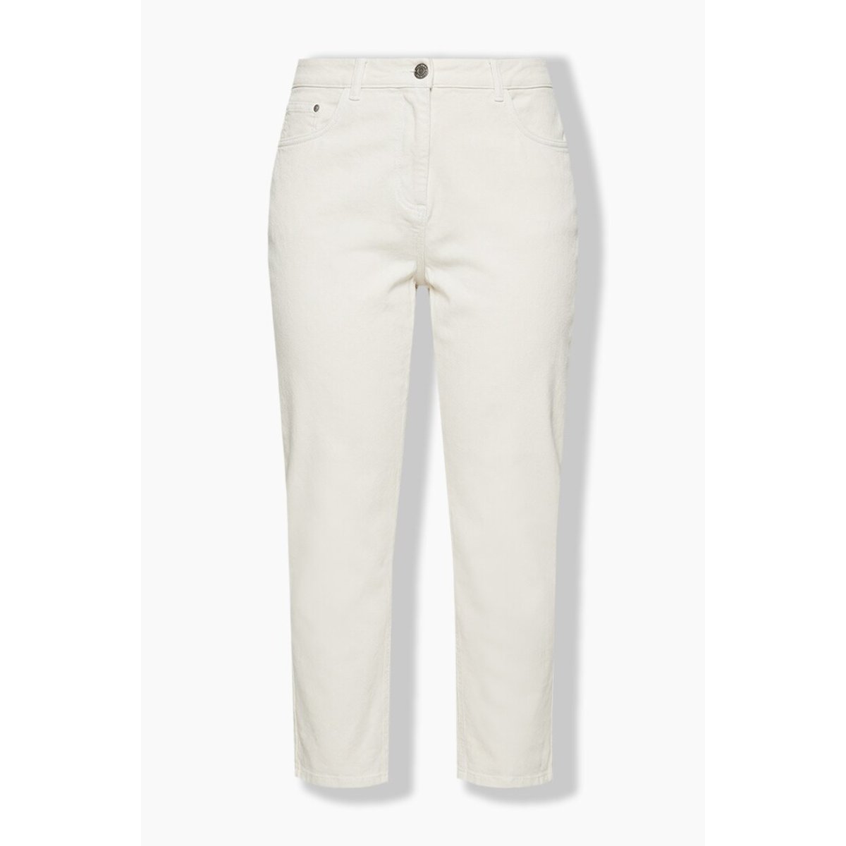 Jean Mom en denim extensible, coupe 5 poches vanille, ULLA POPKEN