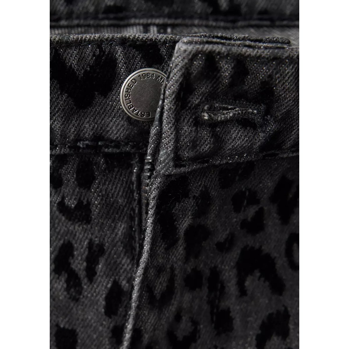 Jean droit imprimé gris denim, MANGO
