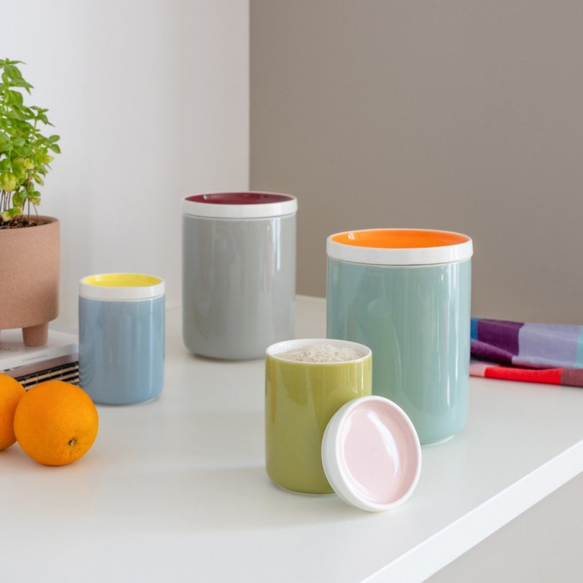 Boite de conservation porcelaine design Remember Edda multicolour, REMEMBER