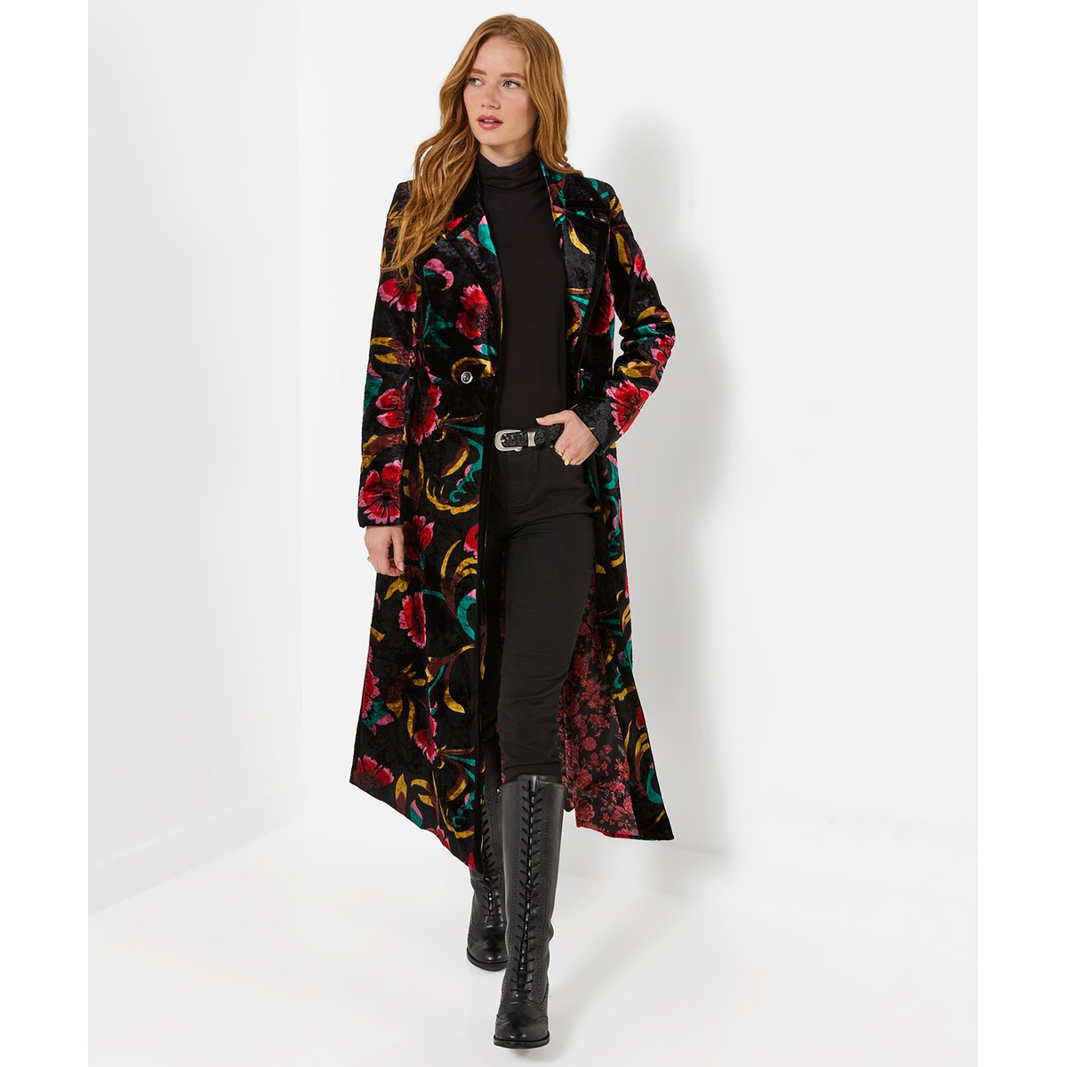 Remarquable Manteau en Velours Boutique noir, JOE BROWNS
