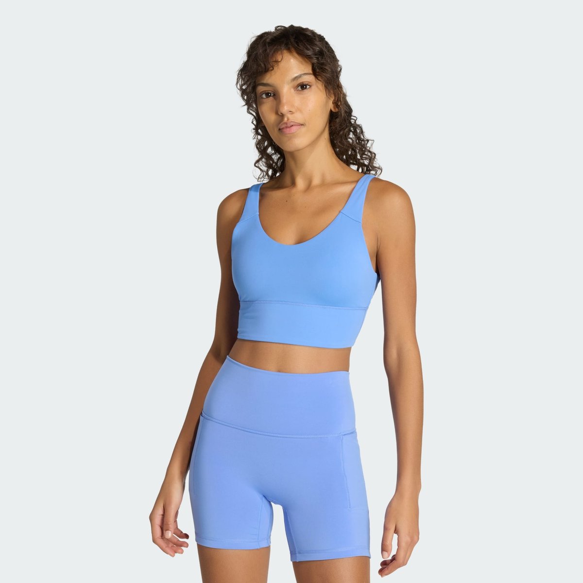 Brassière 3 Bandes Studio All Me Maintien Léger blue fusion, adidas Performance