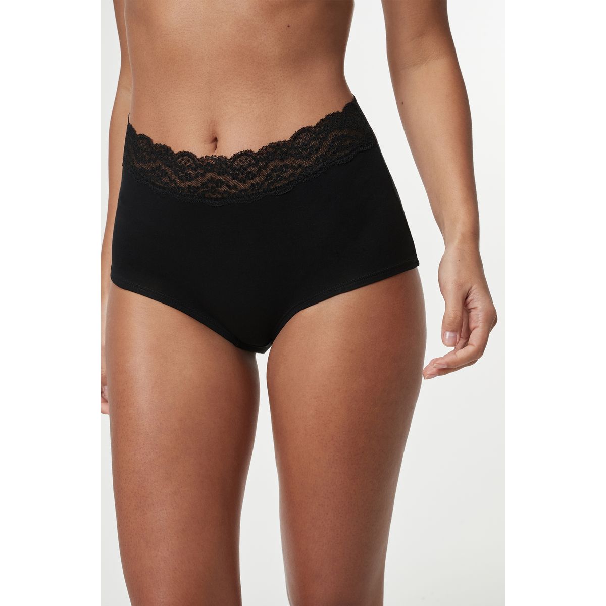 Culotte en dentelle et coton, lot de 4 blanc/noir/gris, NEXT