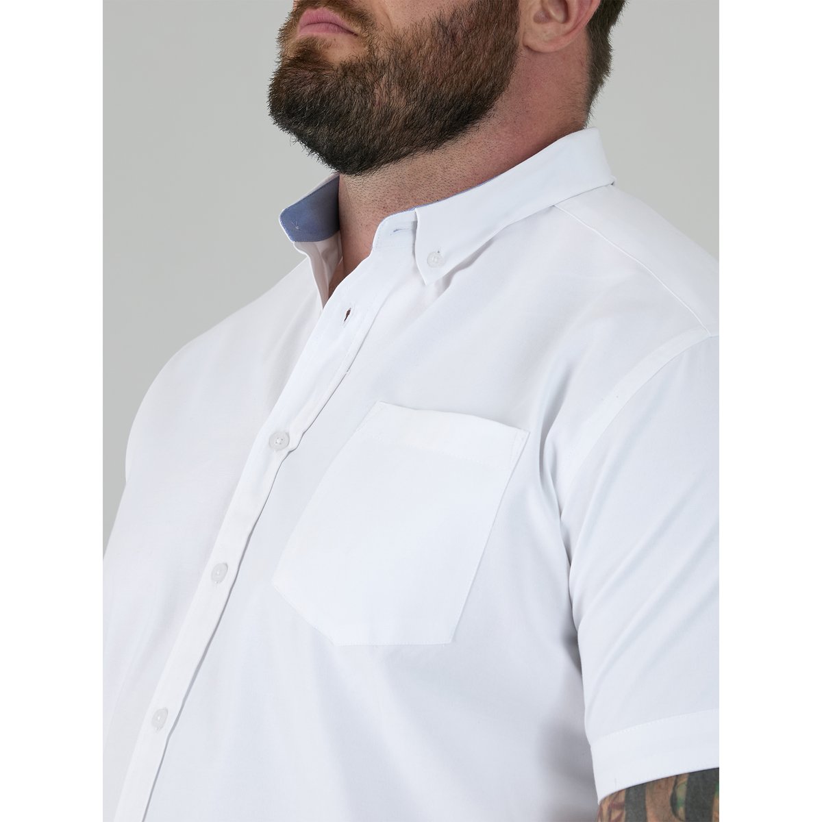 Chemise longue manches courtes JAMES blanc, DUKE